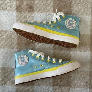 7.5 Colorful Pro Keds Blue and Yellow High-Top Sneakers